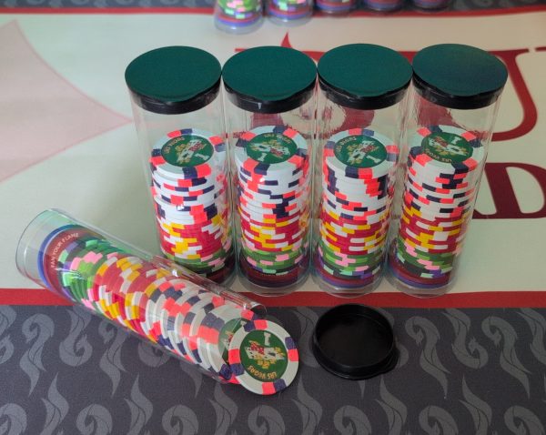 Poker Chip Starting Stack Tubes, 10-Pack
